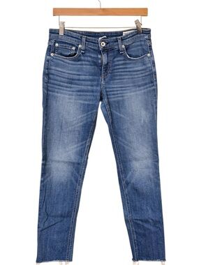 Rag & Bone Dre Low Rise Boyfriend Jeans Raw Hem Cropped 26